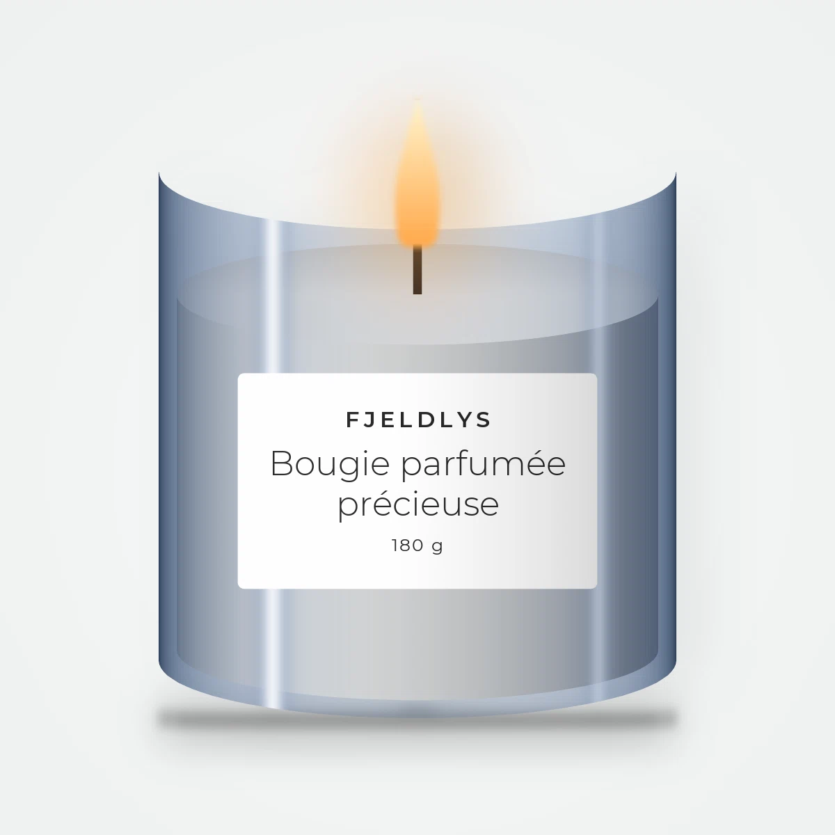 Bougie parfumée précieuse au poivre noir – Fjeldlys, pot en verre 180 g