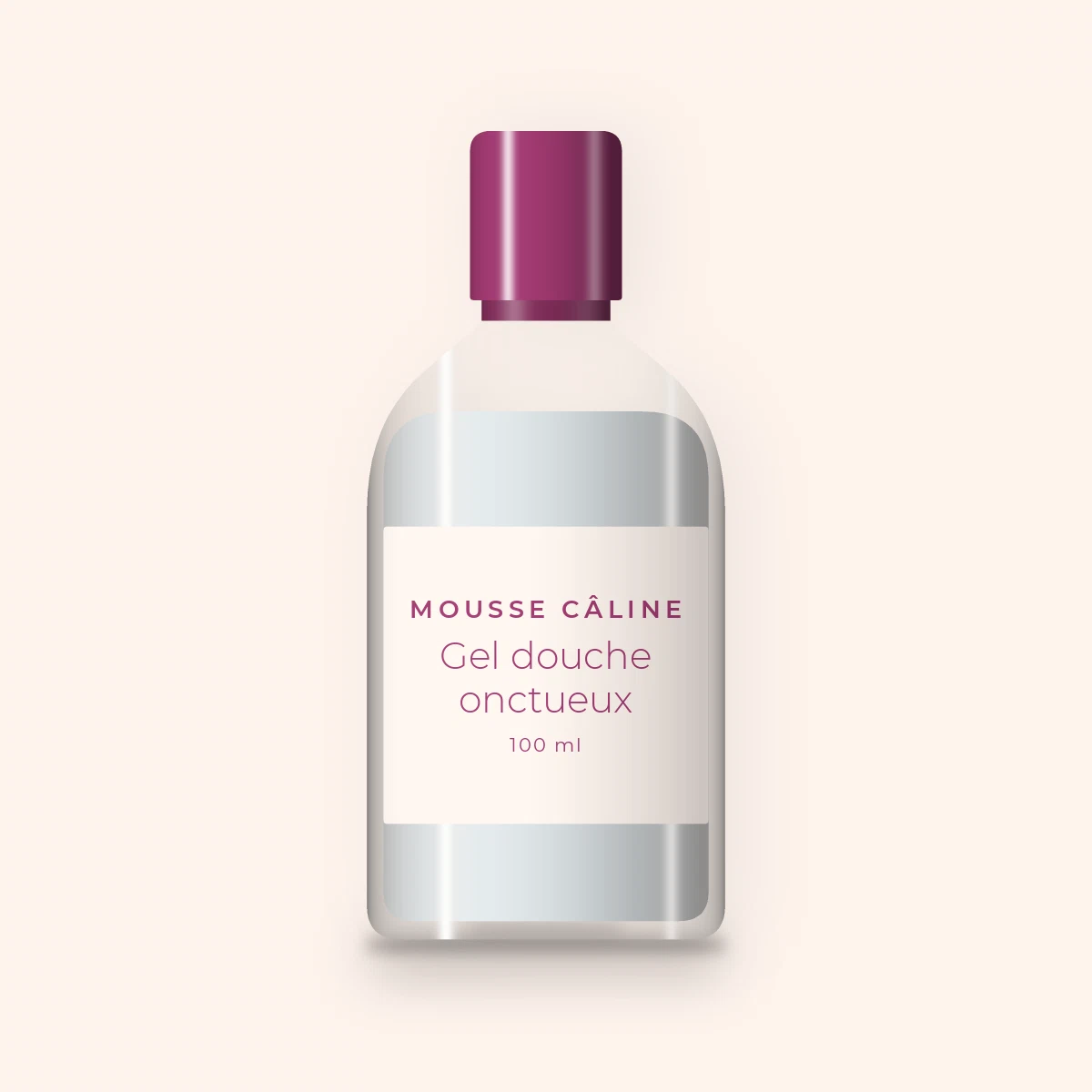 Gel douche onctueux à l'huile d'olive – Mousse Câline, flacon 100 ml