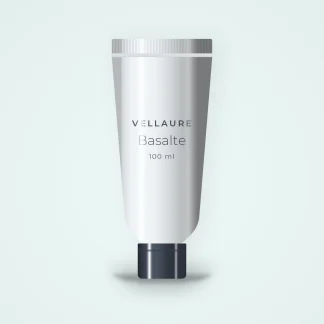 Soin visage Basalte au charbon végétal – Vellaure, tube 100 ml