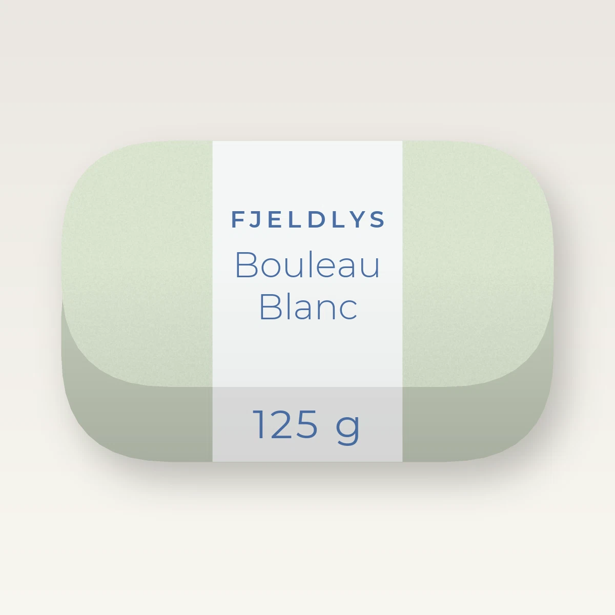 Savon Bouleau Blanc délicatement parfumé – Fjeldlys, pain 125 g