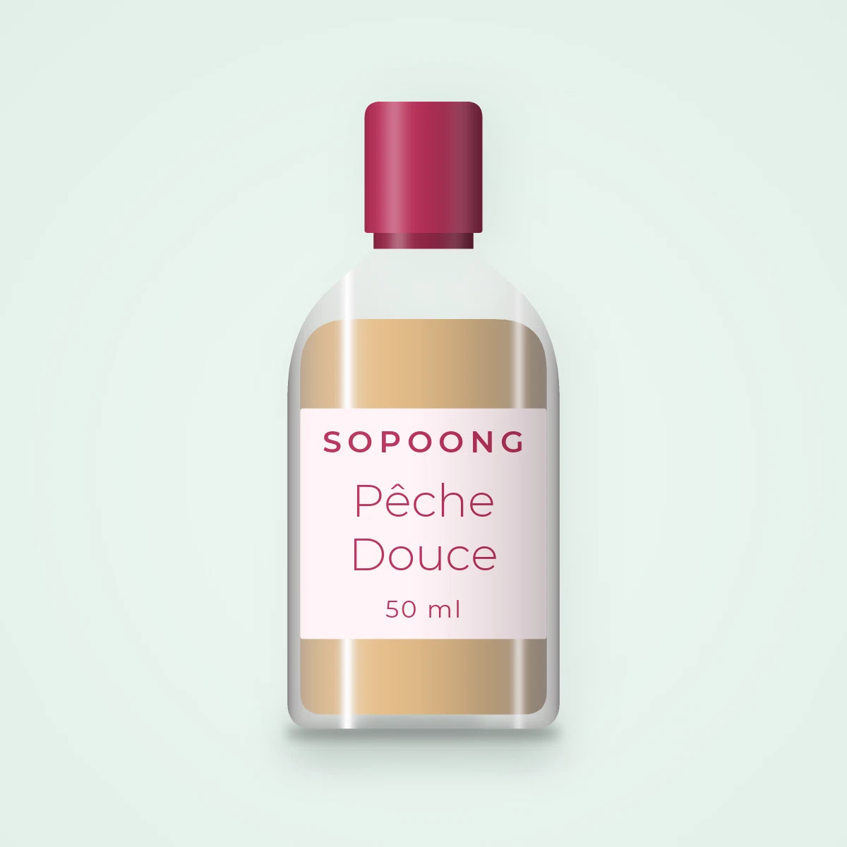 Huile corps Pêche Douce à la noix de macadamia – Sopoong, flacon 50 ml
