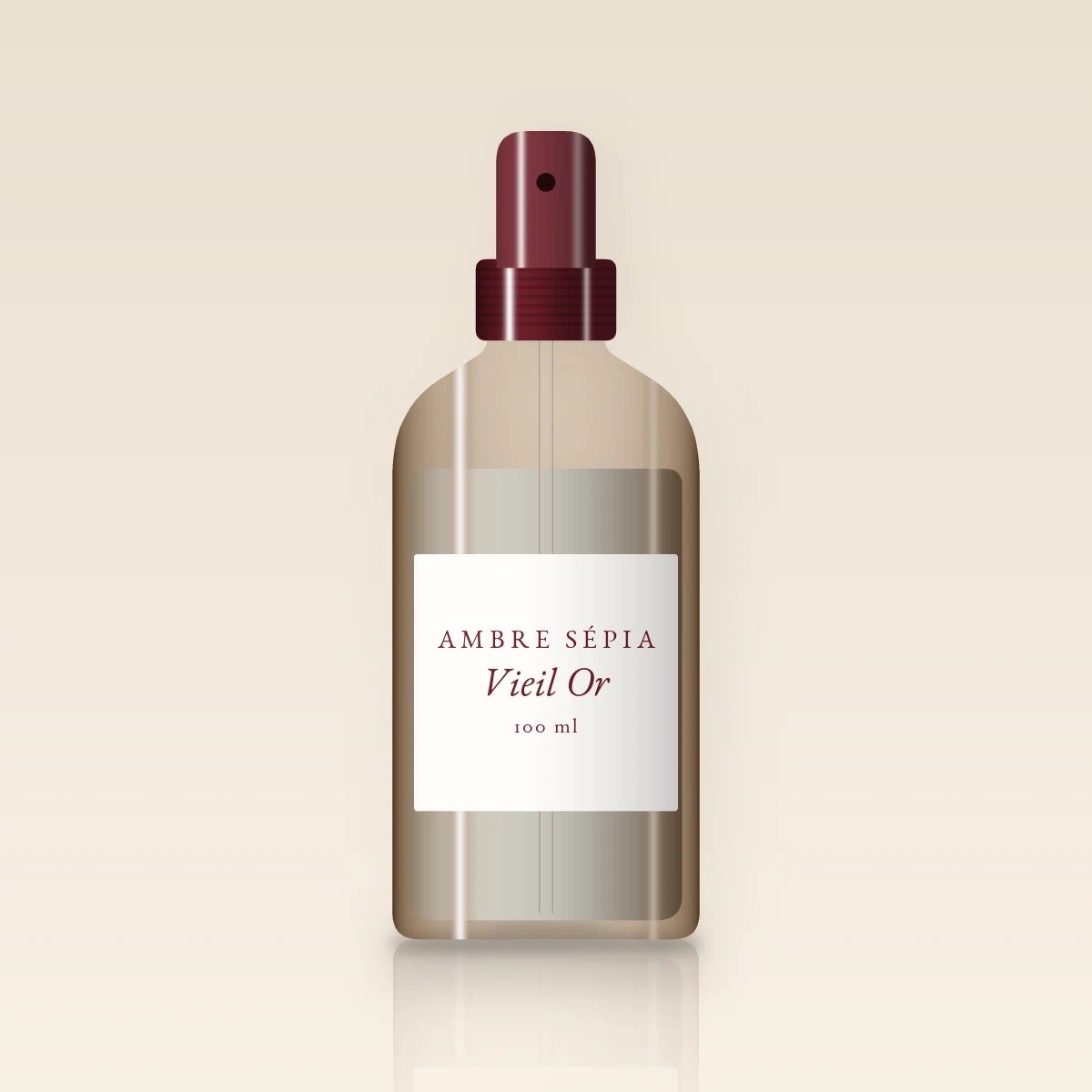 Brume parfumée Vieil Or au figuier – Ambre Sépia, flacon spray 100 ml