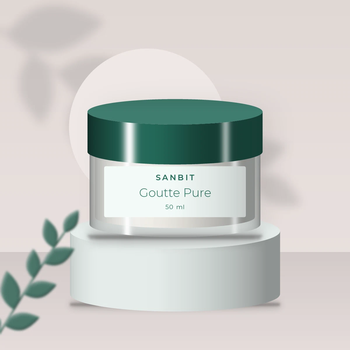 Crème hydratante longue durée Goutte Pure – Sanbit, photo d'ambiance