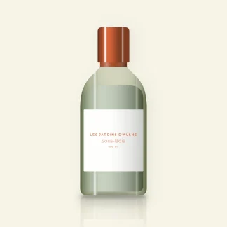 Nettoyant visage Sous-Bois à l'huile de jojoba – Les Jardins d'Aulne, flacon 400 ml