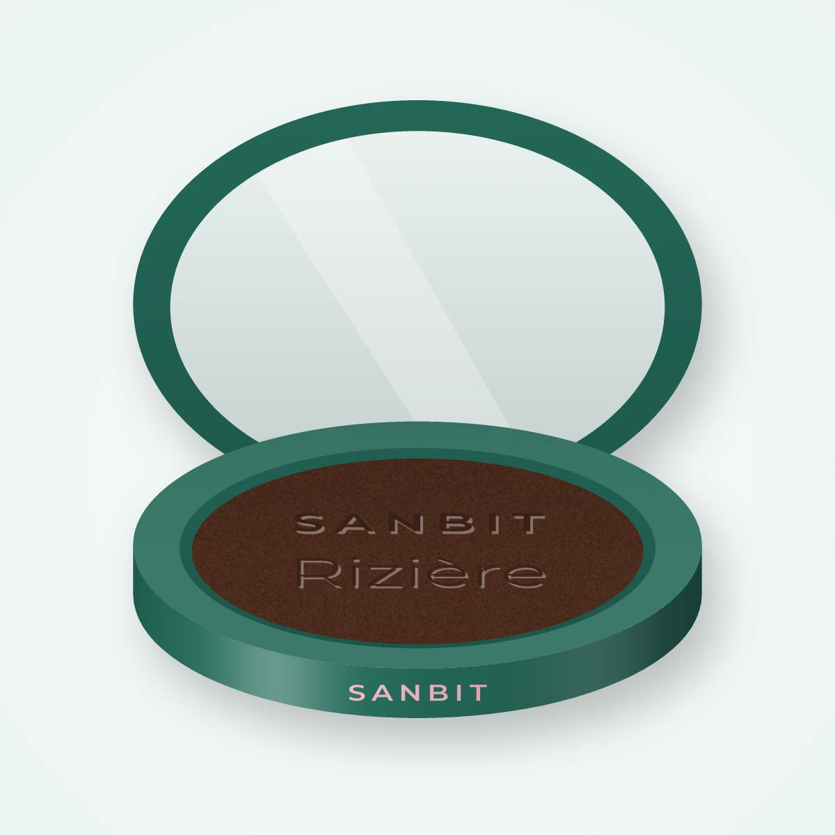 Terre de soleil Rizière au monoï – Sanbit, boîtier 15 g, teinte 13 Ébène doré