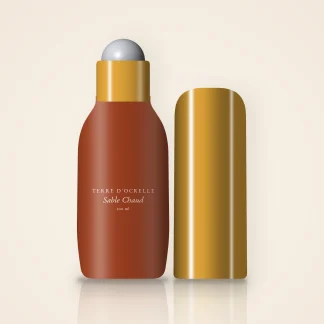 Déodorant Sable Chaud soin sans sels d'aluminium – Terre d'Ocrelle, flacon roll-on 100 ml