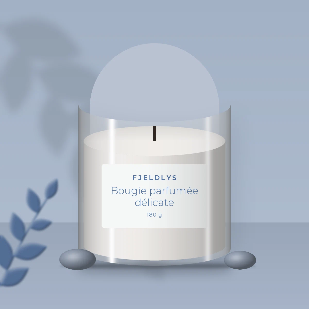 Bougie parfumée délicate à la sauge sclarée – Fjeldlys, photo d'ambiance