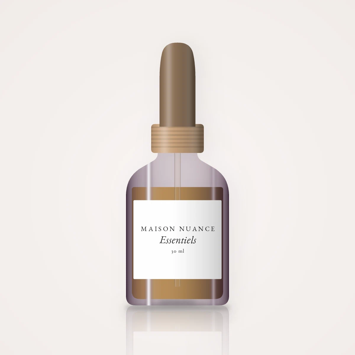 Huile capillaire brillance miroir Essentiels – Maison Nuance, flacon compte-gouttes 30 ml