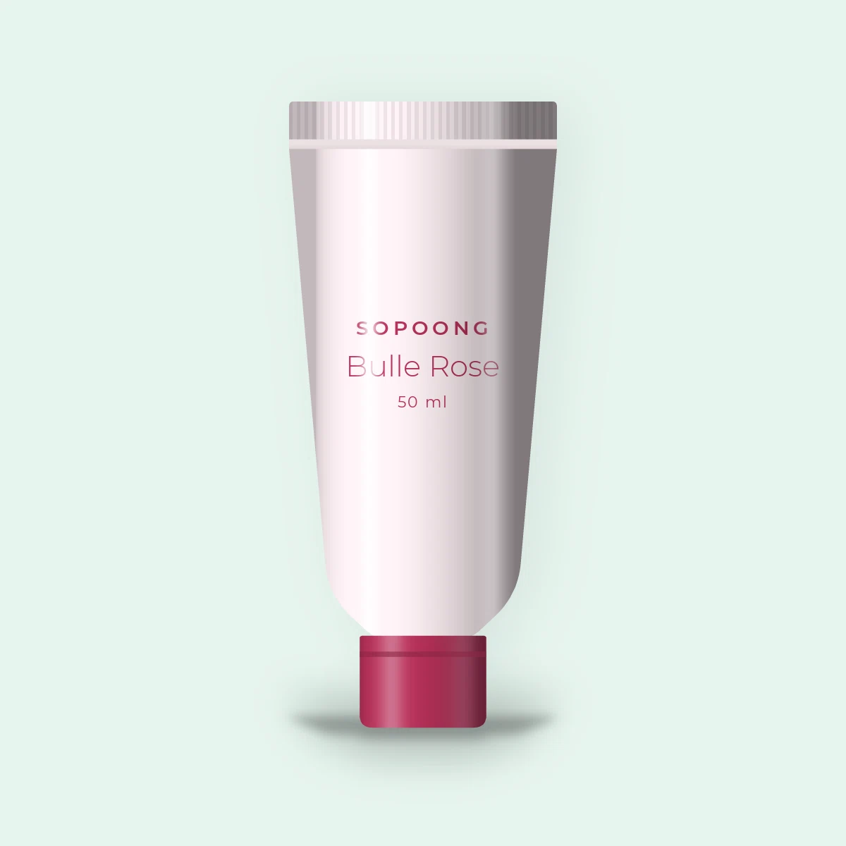 Crème hydratante Bulle Rose à l'huile d'argan – Sopoong, tube 50 ml