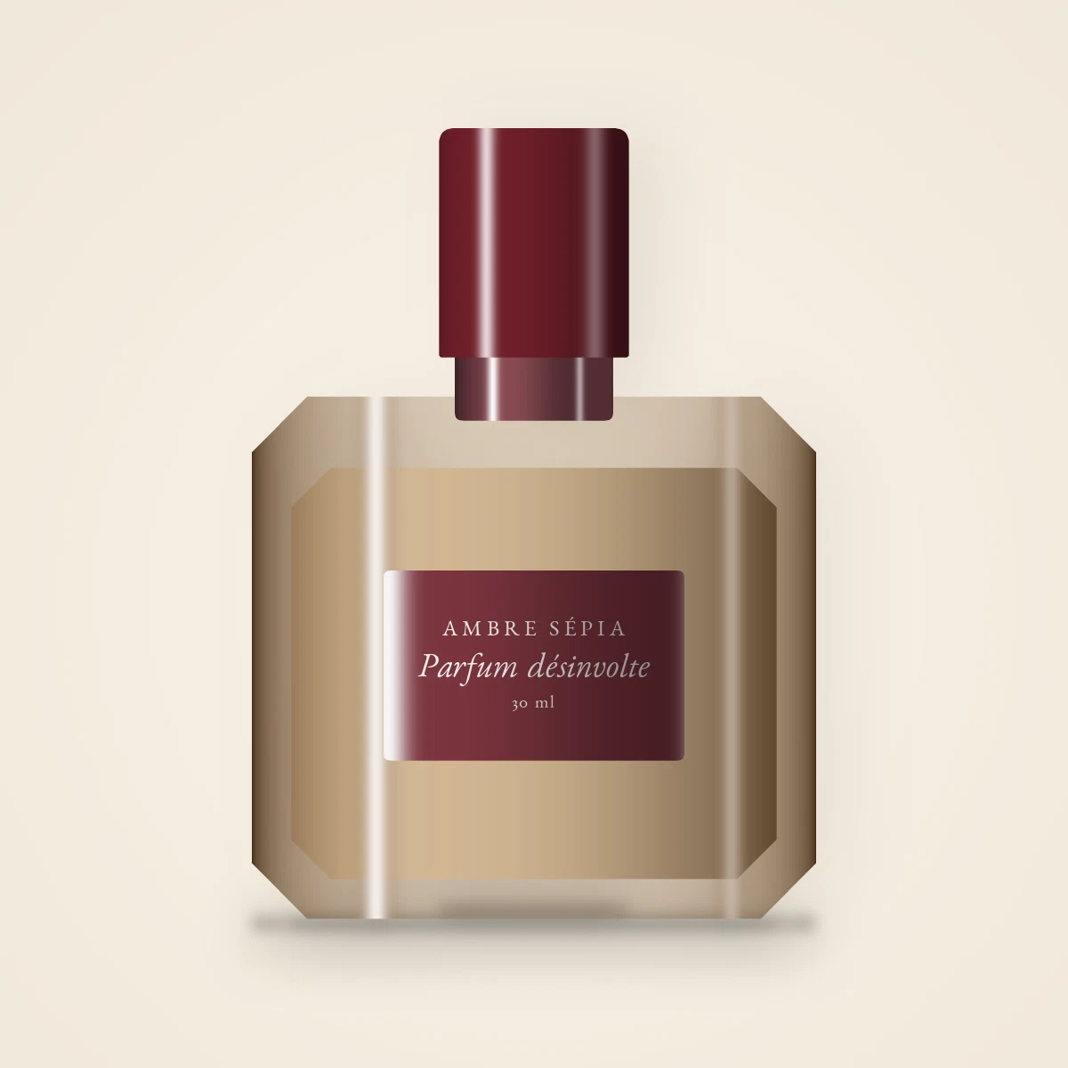 Parfum désinvolte à la tubéreuse – Ambre Sépia, flacon 30 ml