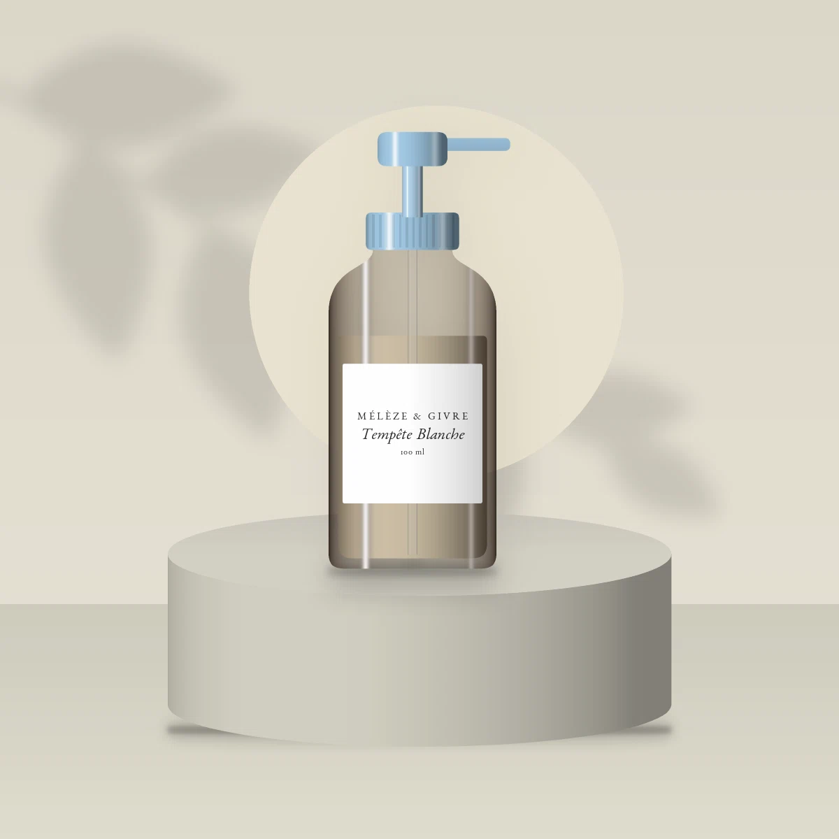 Gel douche Tempête Blanche à l'huile d'avocat – Mélèze & Givre, photo d'ambiance