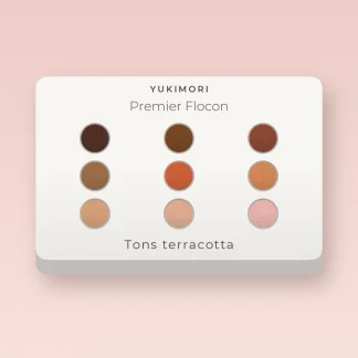 Palette yeux Premier Flocon voyage – Yukimori, 9 × 1 g, teinte Tons terracotta