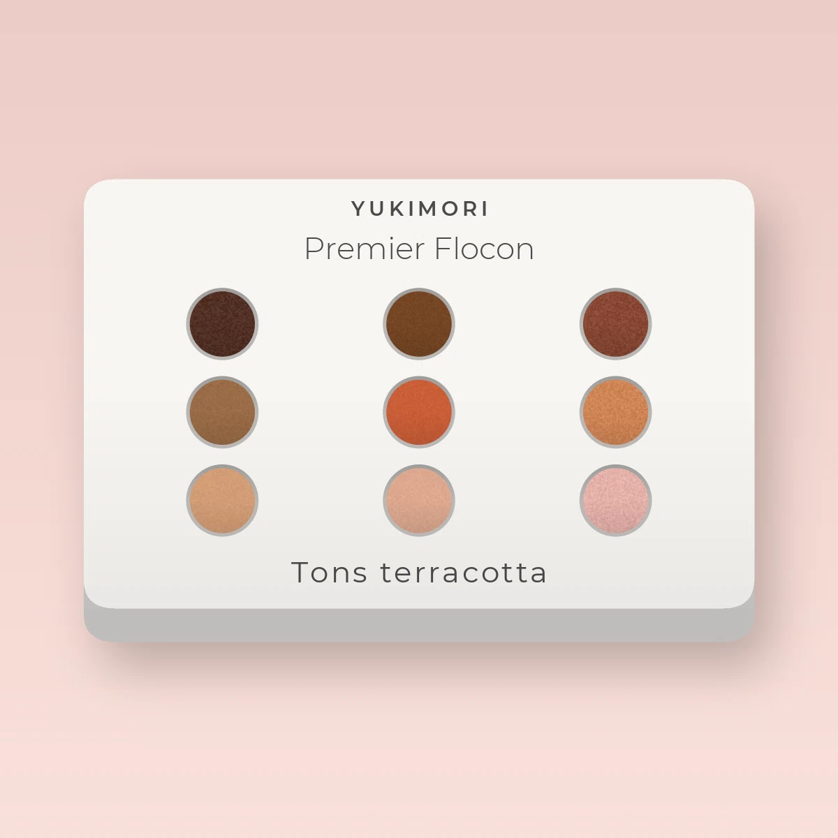 Palette yeux Premier Flocon voyage – Yukimori, 9 × 1 g, teinte Tons terracotta