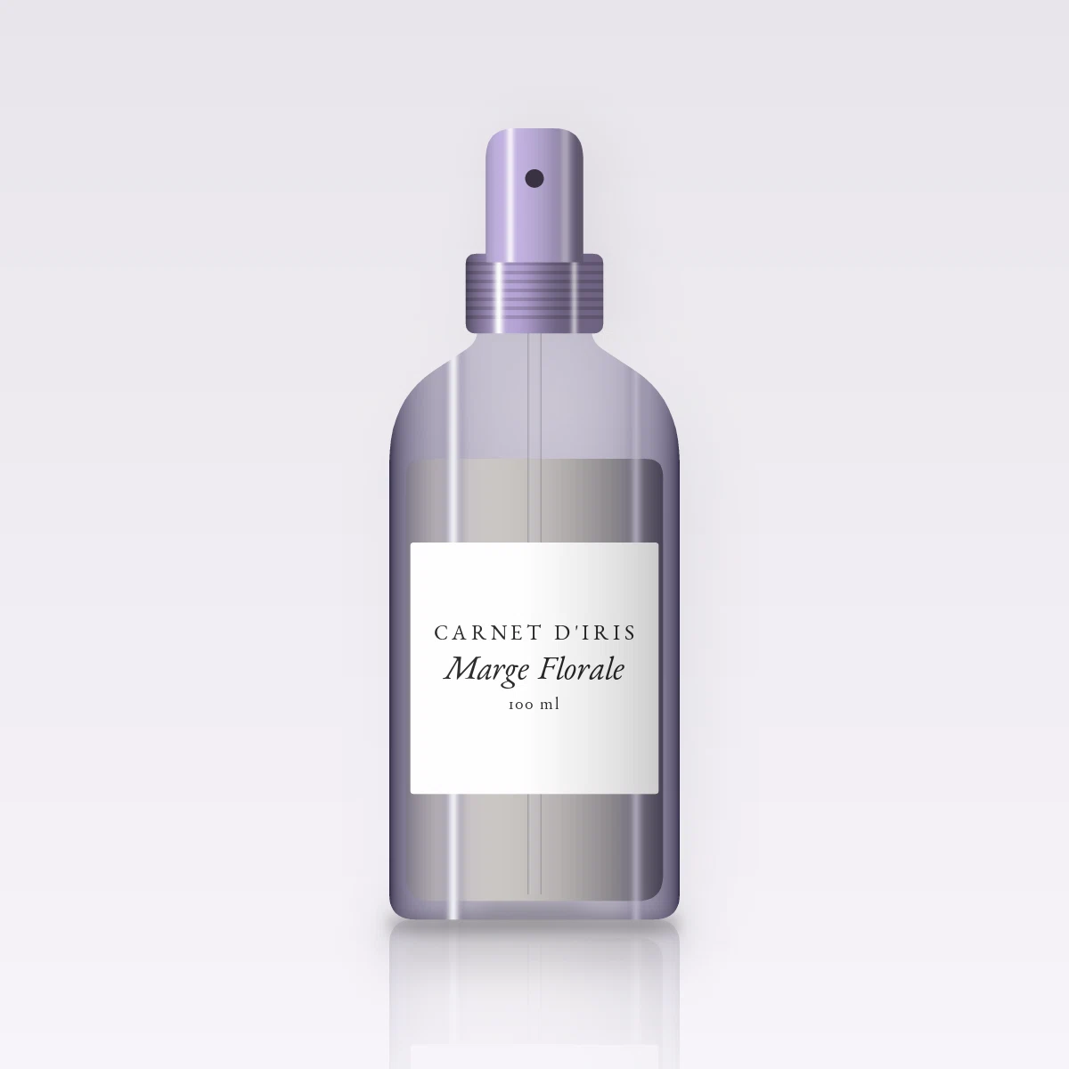 Brume Marge Florale caressante – Carnet d'Iris, flacon spray 100 ml