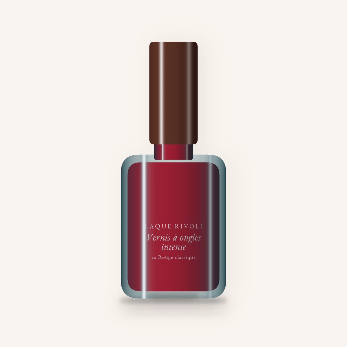 Vernis à ongles intense à la biotine – Laque Rivoli, flacon 12 ml, teinte 14 Rouge classique