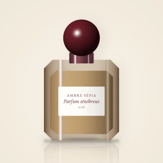 Parfum ténébreux au cyprès pour homme – Ambre Sépia, flacon 30 ml