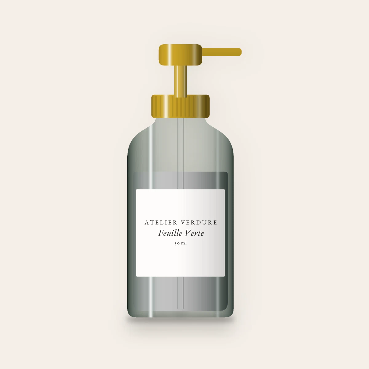 Crème hydratante veloutée Feuille Verte – Atelier Verdure, flacon-pompe 50 ml