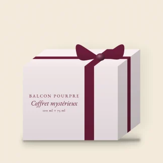 Coffret parfum mystérieux à la cardamome – Balcon Pourpre, 100 ml + 75 ml