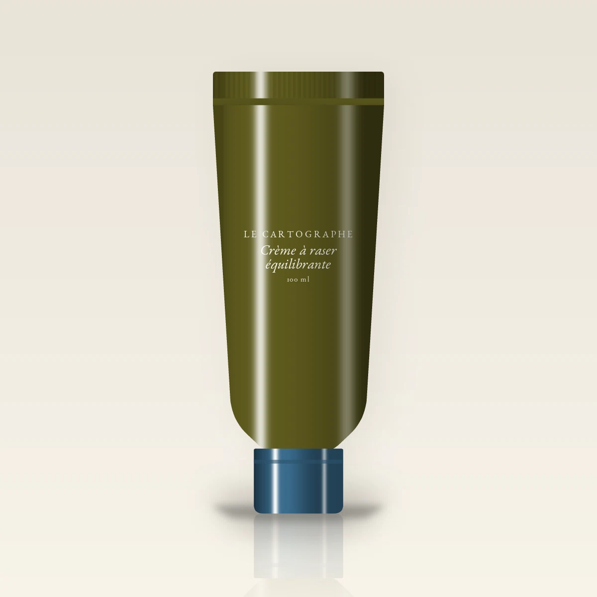 Crème à raser équilibrante à l'huile de jojoba pour homme – Le Cartographe, tube 100 ml