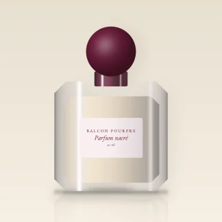 Parfum nacré au bois de santal pour femme – Balcon Pourpre, flacon 30 ml