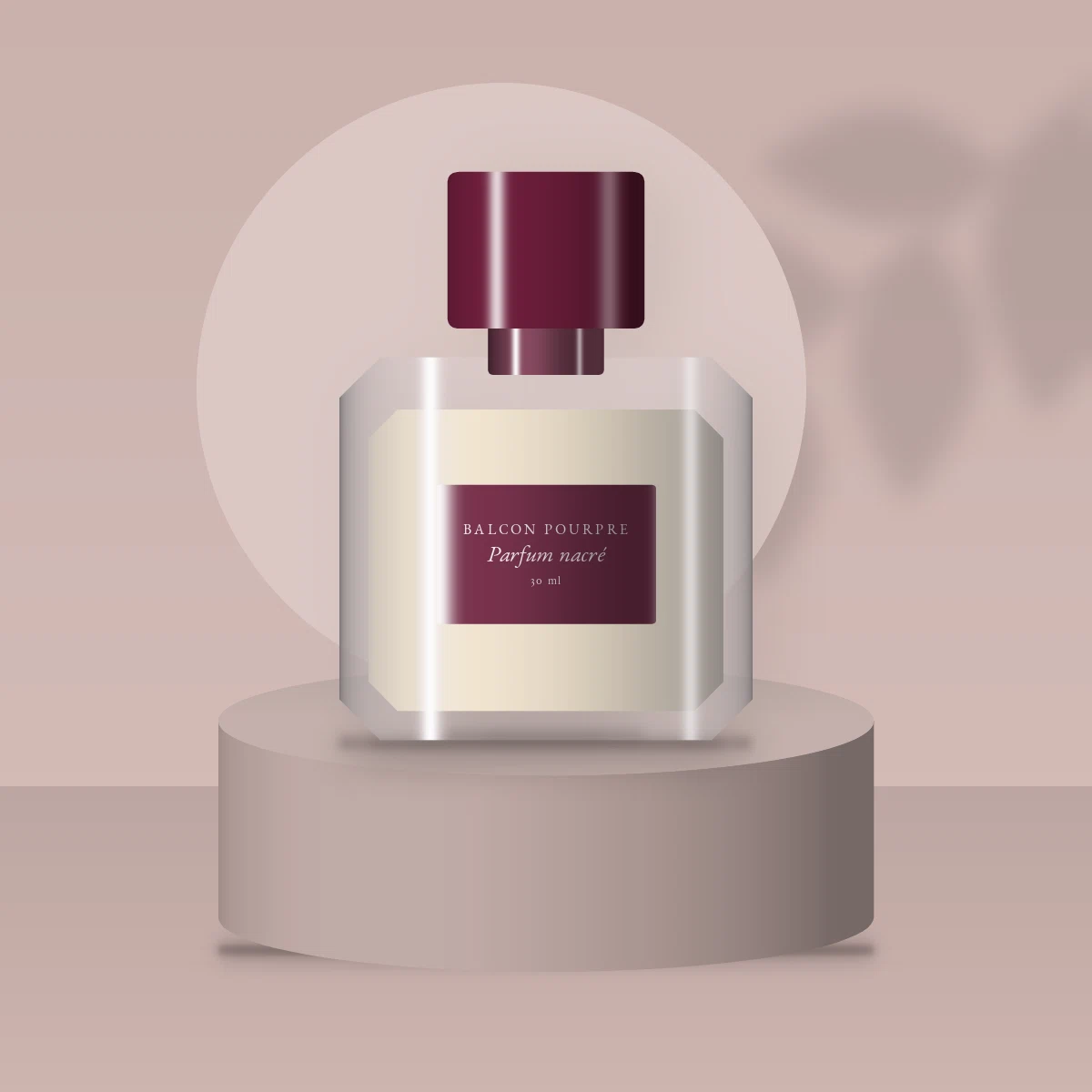 Parfum nacré au bois de santal pour femme – Balcon Pourpre, photo d'ambiance