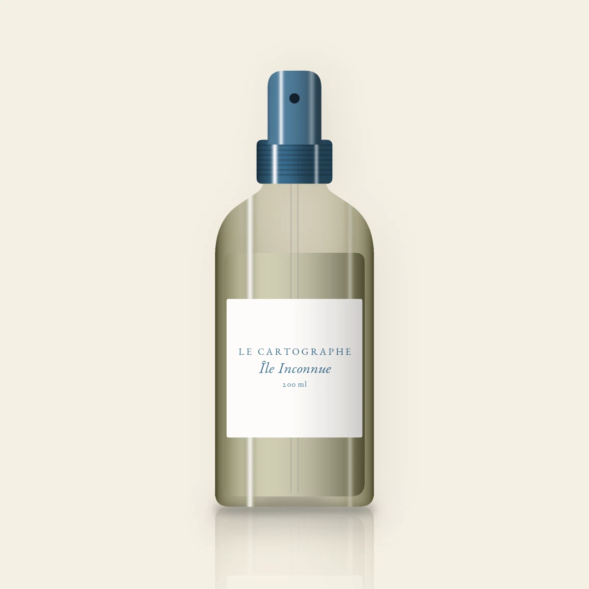 Brume Île Inconnue ensoleillée au concombre – Le Cartographe, flacon spray 200 ml