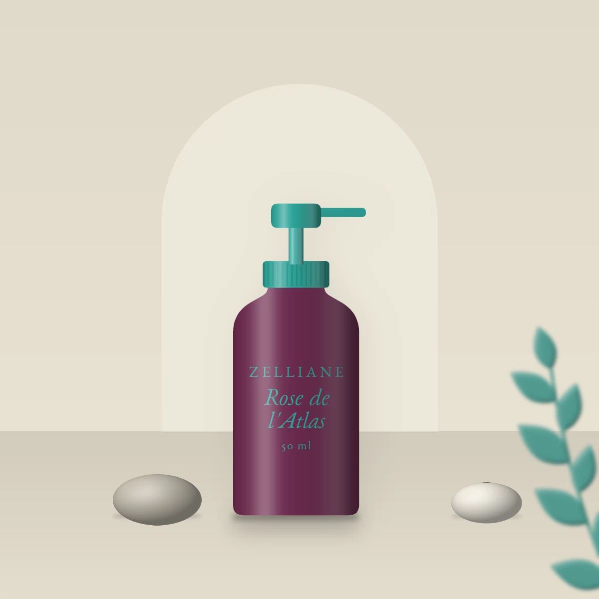 Sérum réconfortant Rose de l'Atlas – Zelliane, photo d'ambiance