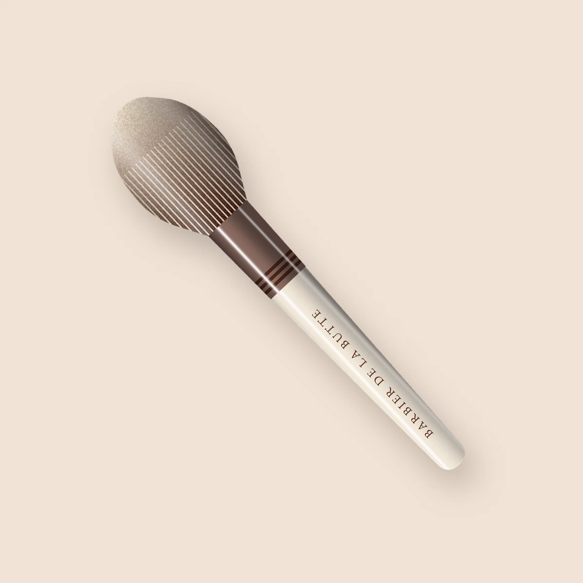 Brosse de coiffage Place du Tertre en plastique recyclé – Barbier de la Butte, vue de face
