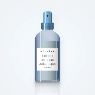 Lotion tonique botanique à l'acide hyaluronique – Halvène, flacon spray 100 ml