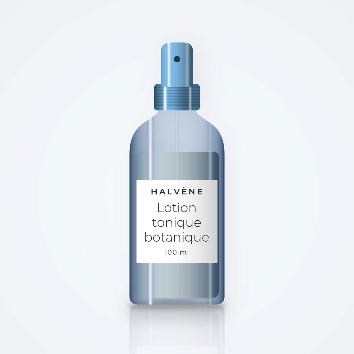 Lotion tonique botanique à l'acide hyaluronique – Halvène, flacon spray 100 ml
