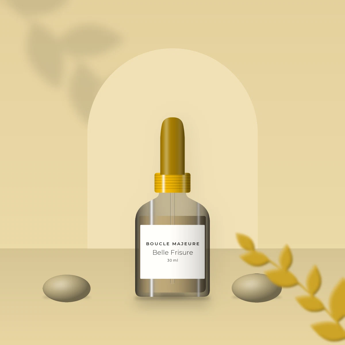 Huile capillaire Belle Frisure à l'olive – Boucle Majeure, photo d'ambiance