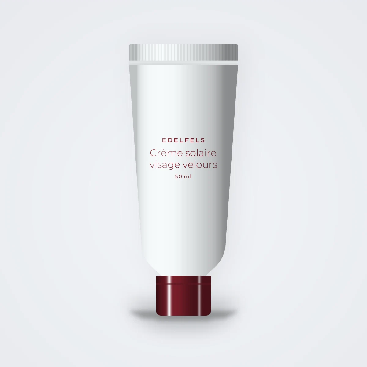 Crème solaire visage velours à l'aloe vera SPF 50 – Edelfels, tube 50 ml