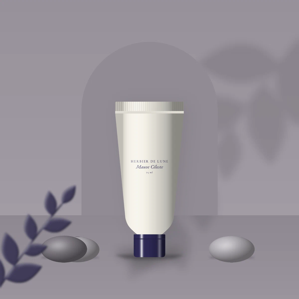 Crème coiffante perfectrice Mauve Céleste – Herbier de Lune, photo d'ambiance