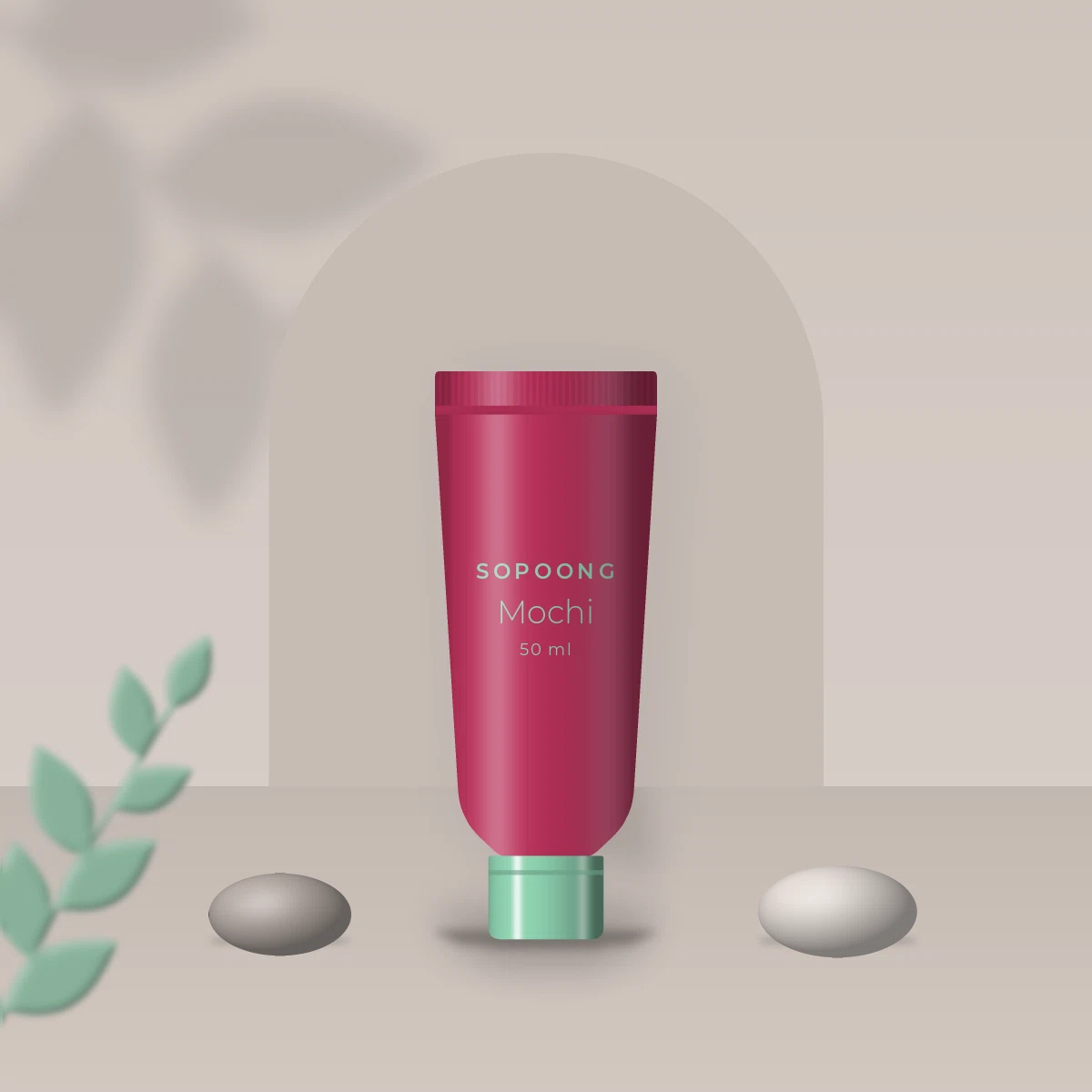 Masque visage hydratant Mochi – Sopoong, photo d'ambiance