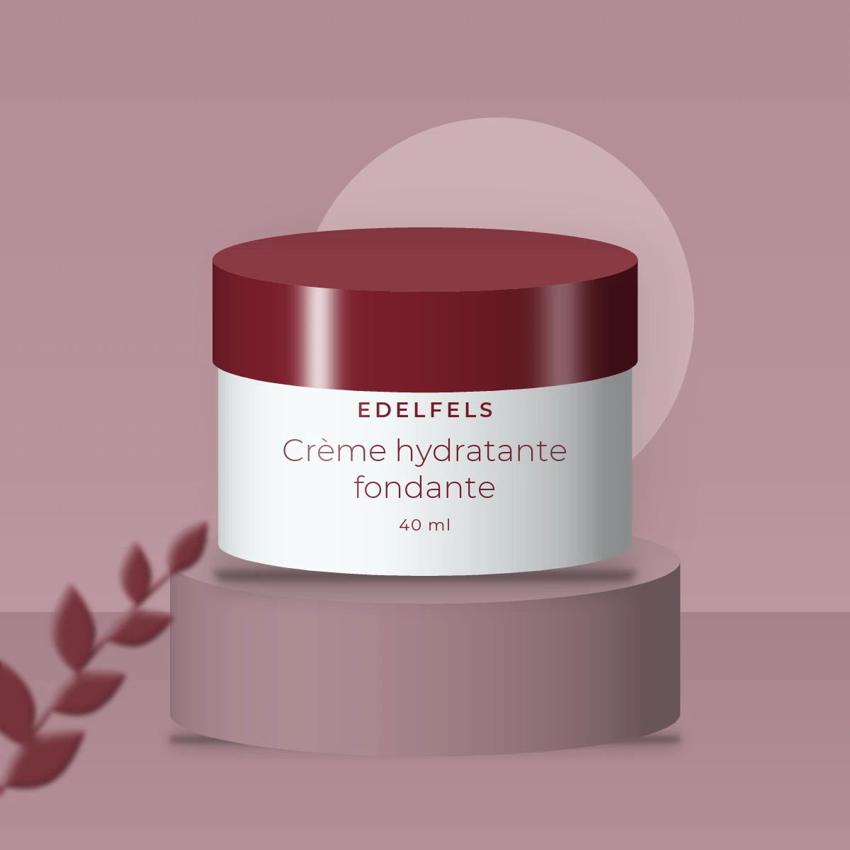 Crème hydratante fondante au panthénol – Edelfels, photo d'ambiance