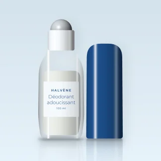 Déodorant adoucissant à l'amidon de riz – Halvène, flacon roll-on 100 ml