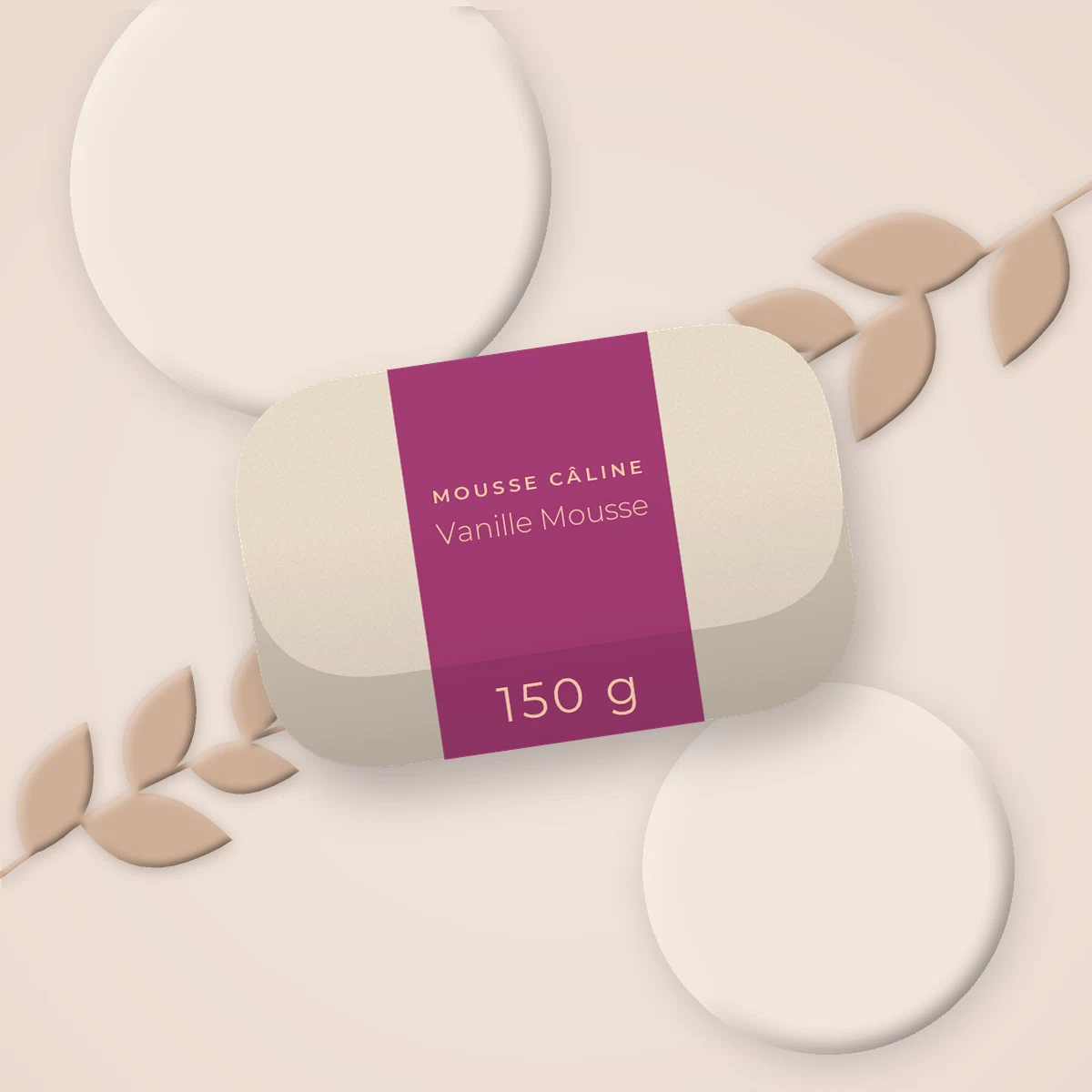 Savon Vanille Mousse surgras à l'huile de camélia – Mousse Câline, photo d'ambiance