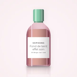 Fond de teint effet soin aux céramides – Sopoong, flacon 30 ml, teinte 05 Beige clair rosé