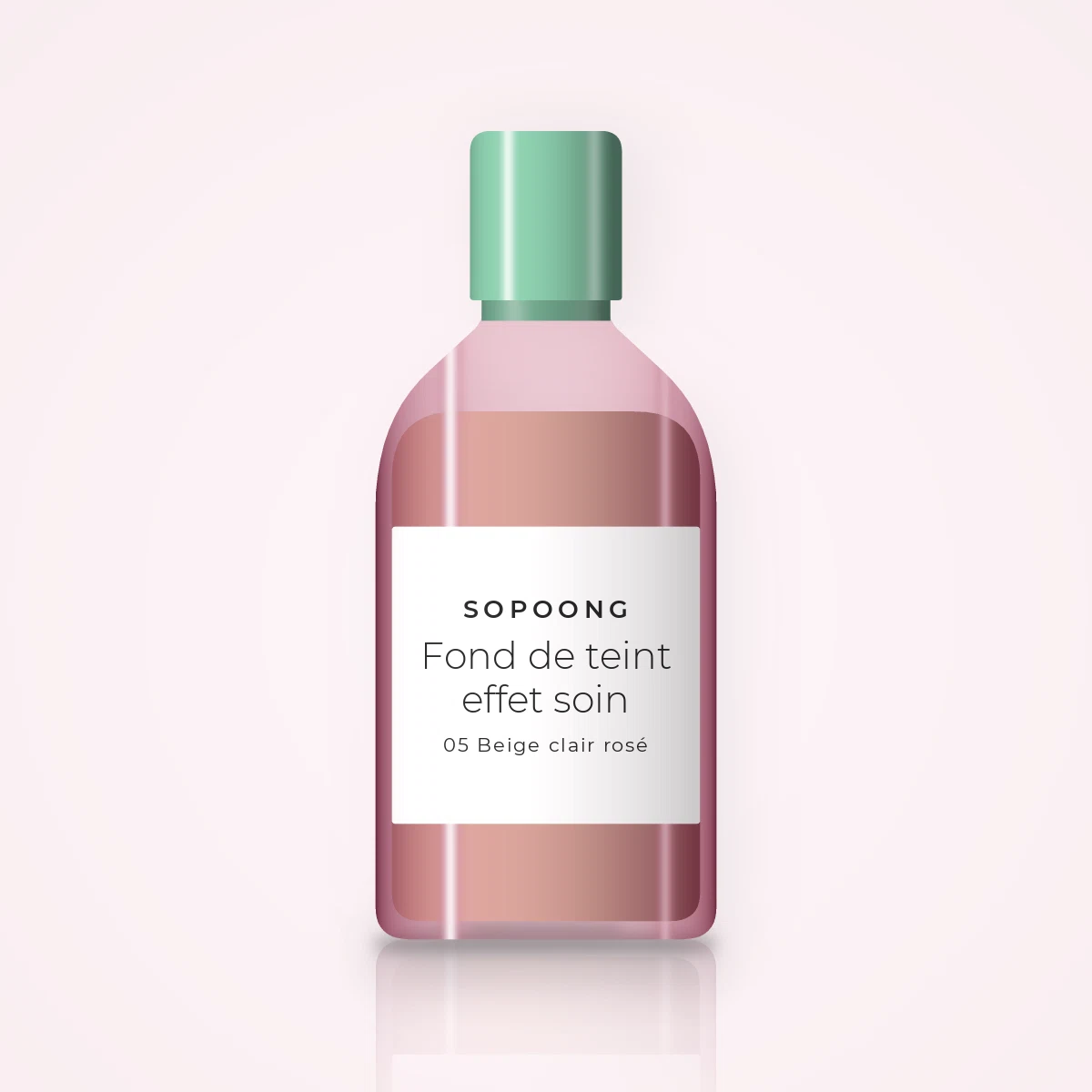 Fond de teint effet soin aux céramides – Sopoong, flacon 30 ml, teinte 05 Beige clair rosé