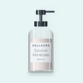 Nettoyant visage Source Minérale à l'extrait de concombre – Vellaure, flacon-pompe 200 ml