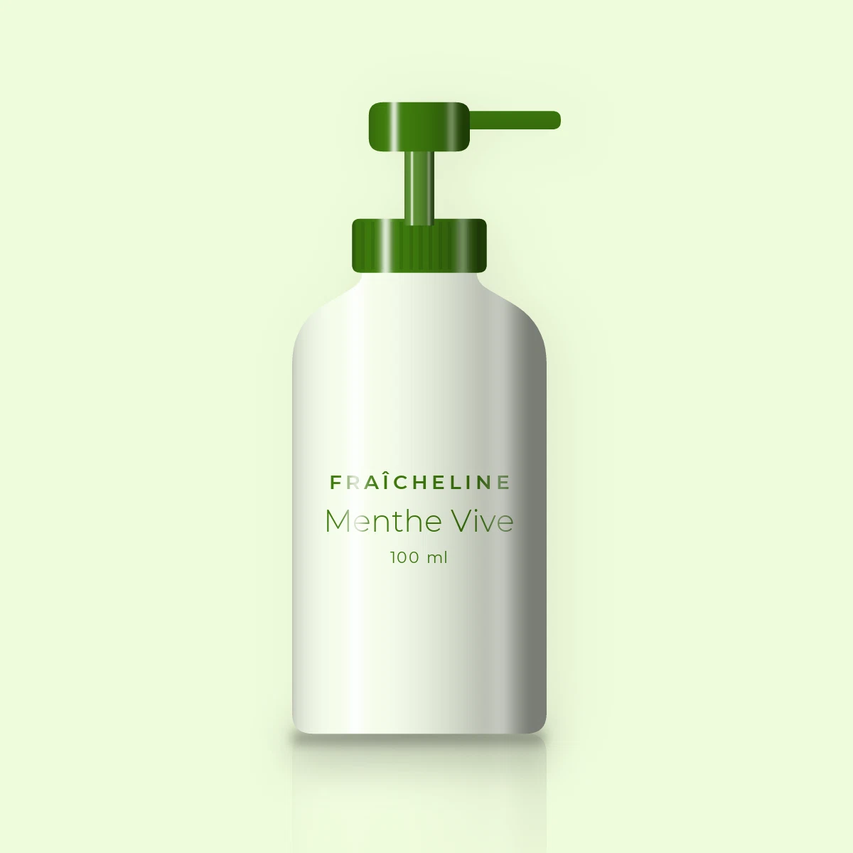 Gel douche Menthe Vive velouté – Fraîcheline, flacon-pompe 100 ml