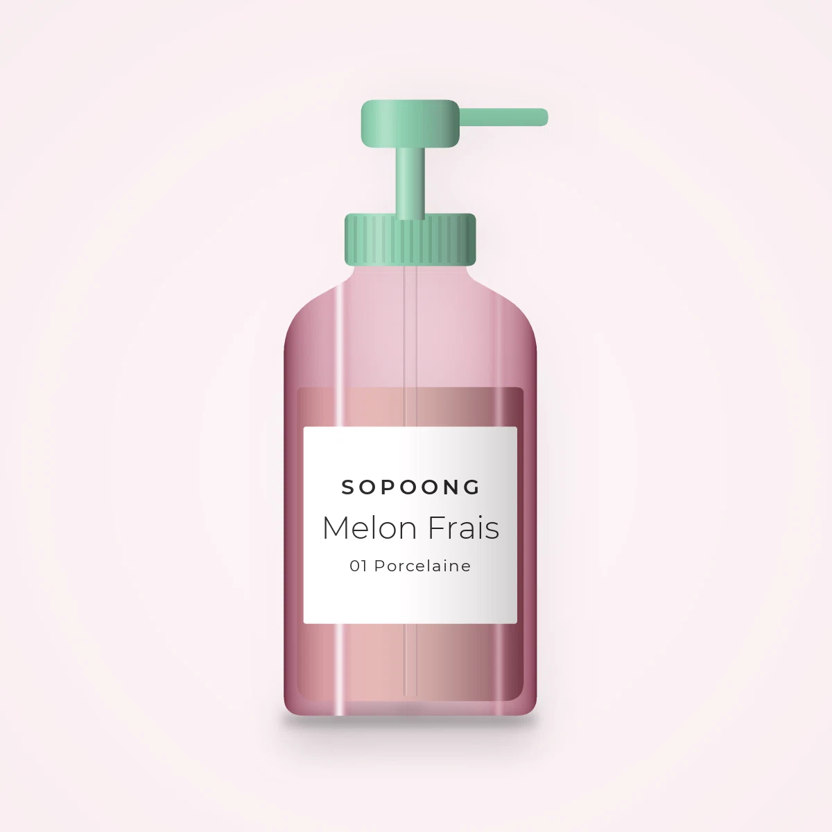 Fond de teint couvrance légère Melon Frais – Sopoong, flacon-pompe 35 ml, teinte 01 Porcelaine