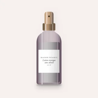 Lotion tonique sans alcool à l'hydrolat de menthe – Maison Nuance, flacon spray 400 ml