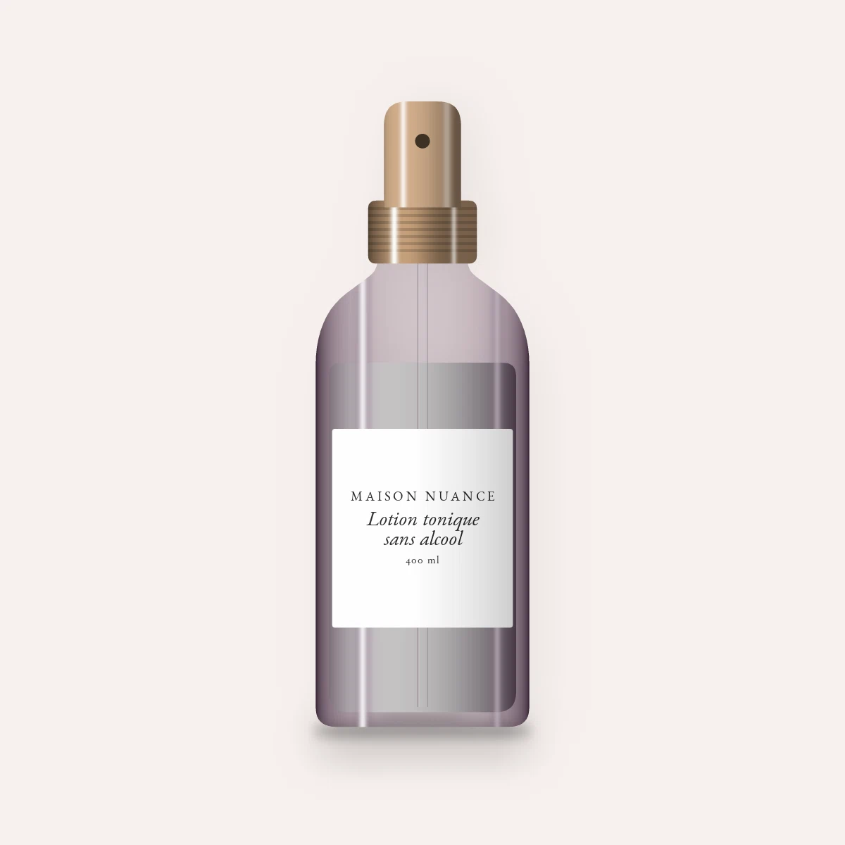 Lotion tonique sans alcool à l'hydrolat de menthe – Maison Nuance, flacon spray 400 ml