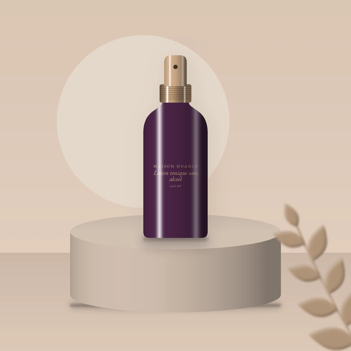 Lotion tonique sans alcool à l'hydrolat de menthe – Maison Nuance, photo d'ambiance