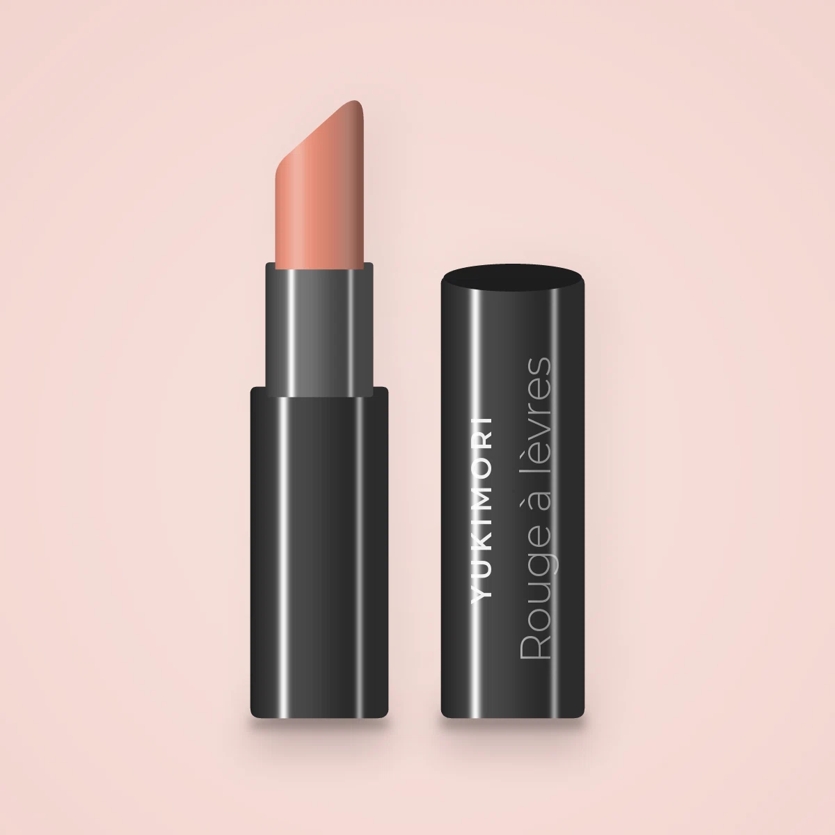 Rouge à lèvres haute pigmentation à l'huile de raisin – Yukimori, étui 3,8 g, teinte 10 Pêche