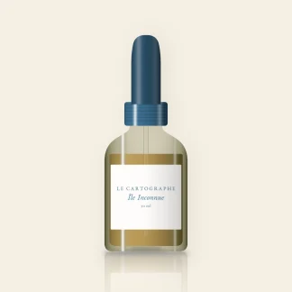 Huile à barbe Île Inconnue au citron – Le Cartographe, flacon compte-gouttes 30 ml