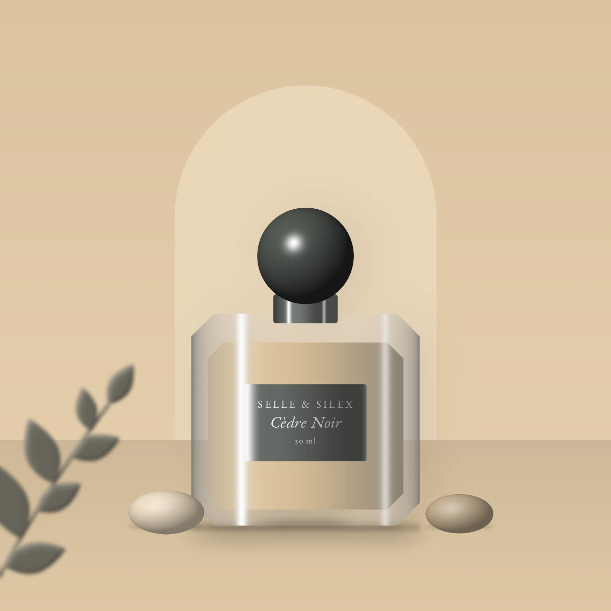 Parfum Cèdre Noir intense – Selle & Silex, photo d'ambiance