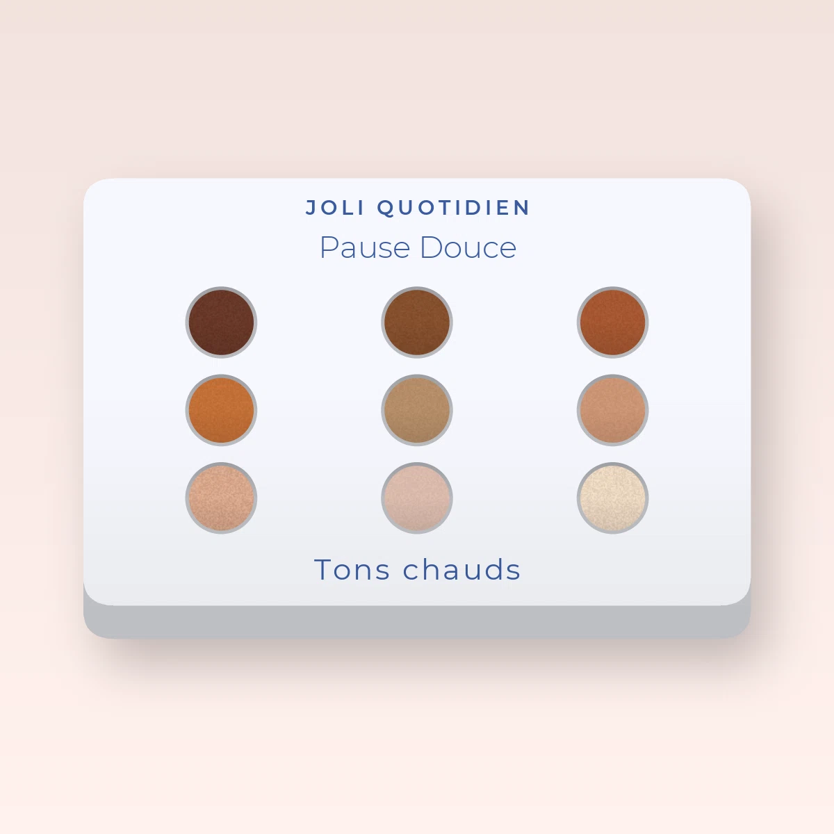Palette yeux modulable Pause Douce – Joli Quotidien, 12 × 1 g, teinte Tons chauds