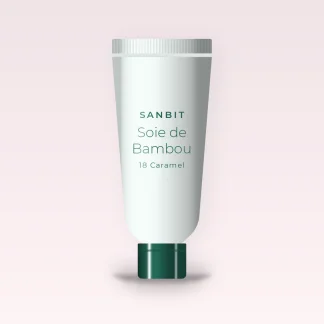 Fond de teint anti-imperfections Soie de Bambou – Sanbit, tube 35 ml, teinte 18 Caramel